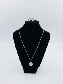 Set ELEGANT GREY - nahrdelník, naušnice