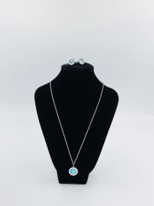 Set ELEGANT BLUE - nahrdelník, naušnice