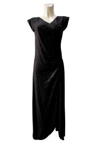 Mika LONG zavinovací šaty Filtry black
