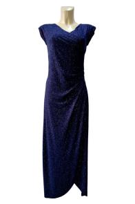 Mika LONG zavinovací šaty Filtry blue