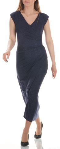 Mika LONG zavinovací šaty Filtry dark blue