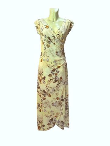  Mika LONG zav. šaty TULIPE GOLD krémové vel. 40